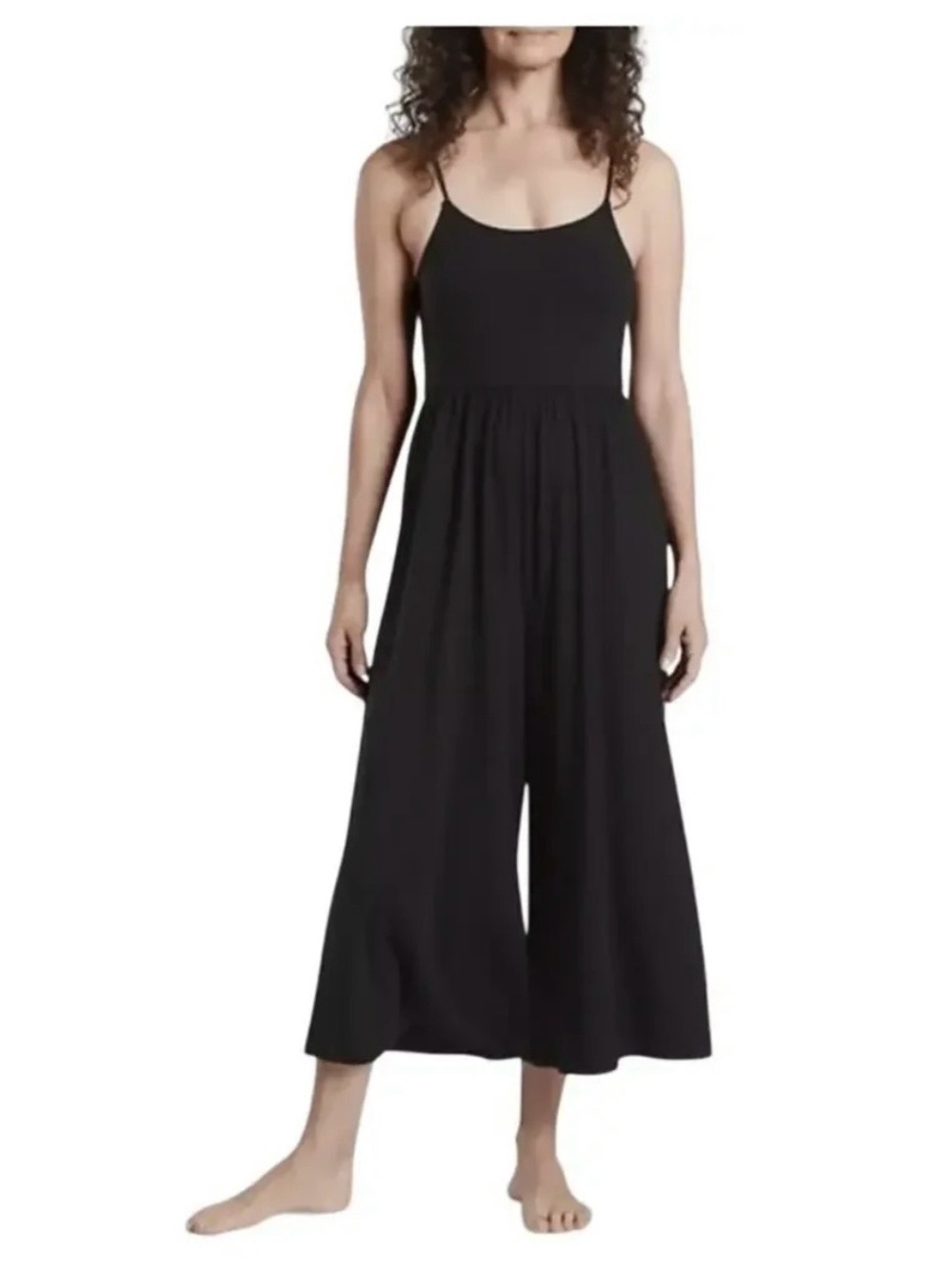 Athleta black jersey jumpsuit